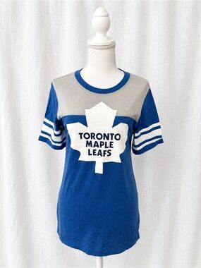 Toronto Maple Leafs Blue & Gray Graphic Tee